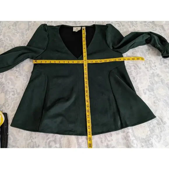 Tuckernuck Suede Easton Top - Malachite - Picture 9 of 12